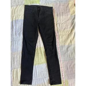 Men’s Uniqlo black skinny jeans 32x34 inch waist 40 inch long
